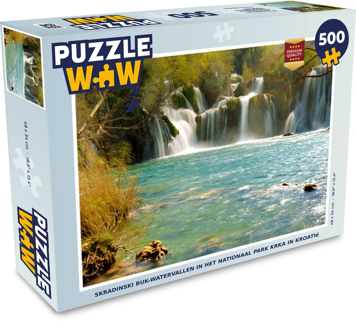 PuzzleWow Skradinski Buk Krka Legpuzzel 500 Stuks - Multicolor