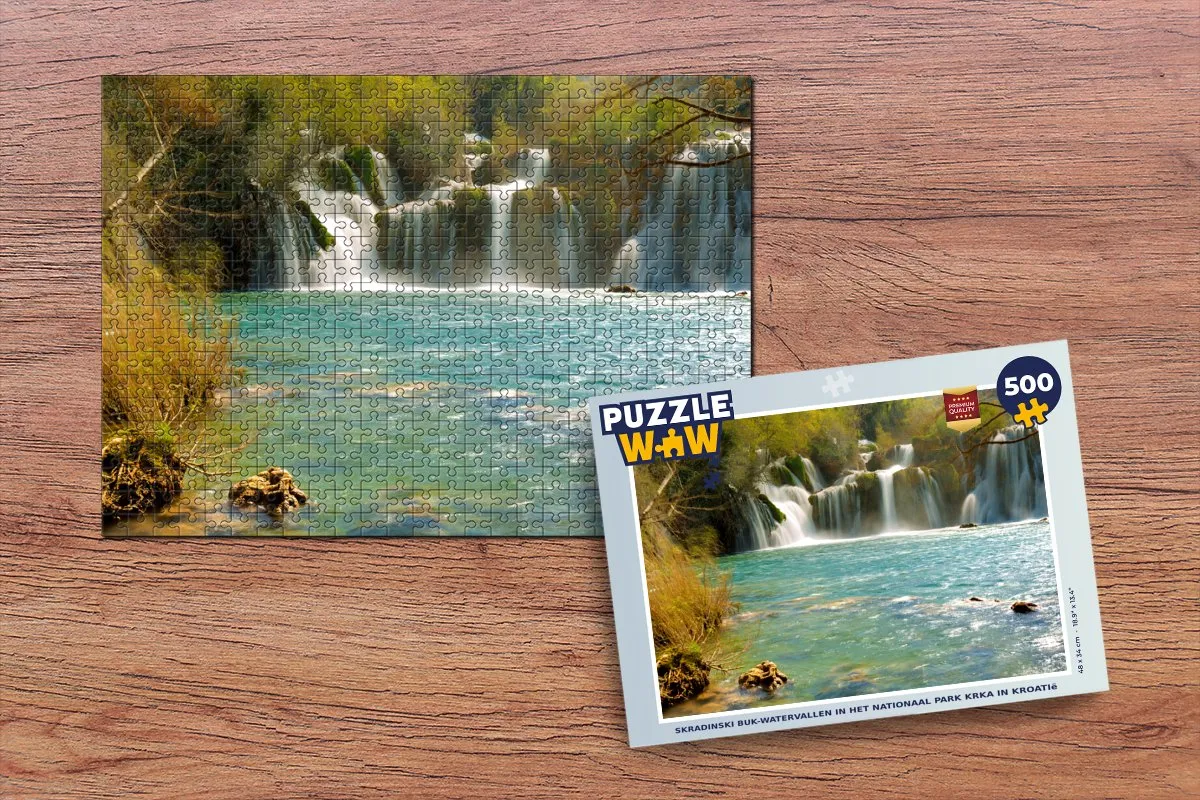 PuzzleWow Skradinski Buk Krka Legpuzzel 500 Stuks - Multicolor