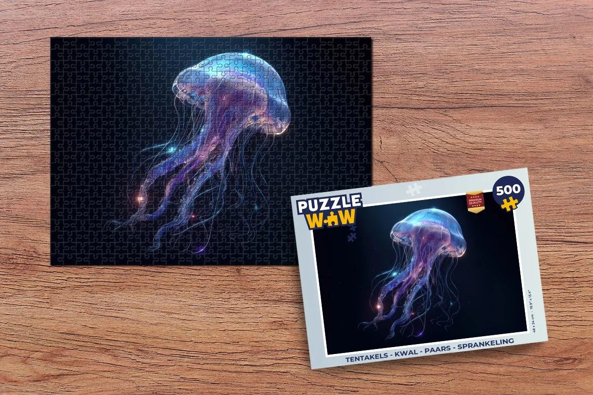 PuzzleWow Kwal Legpuzzel 500 Stuks - Paars