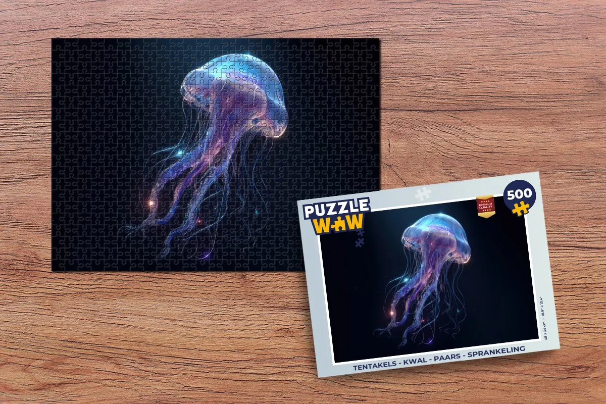 PuzzleWow Kwal Legpuzzel 500 Stuks - Paars