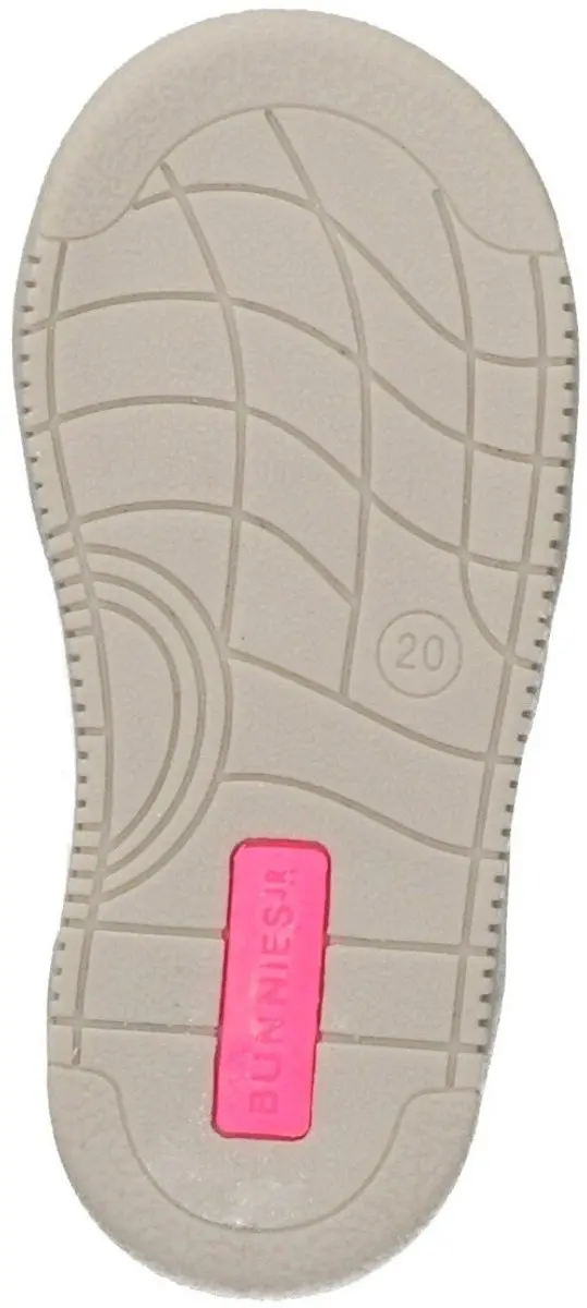 BunniesJR 225256-500 Meisjes Lage Sneakers - Wit/Roze - Leer - Veters - afbeelding 4 van 6