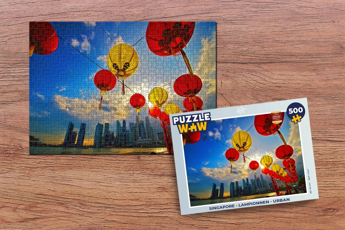PuzzleWow Singapore Urban Legpuzzel 500 Stuks - Multicolor