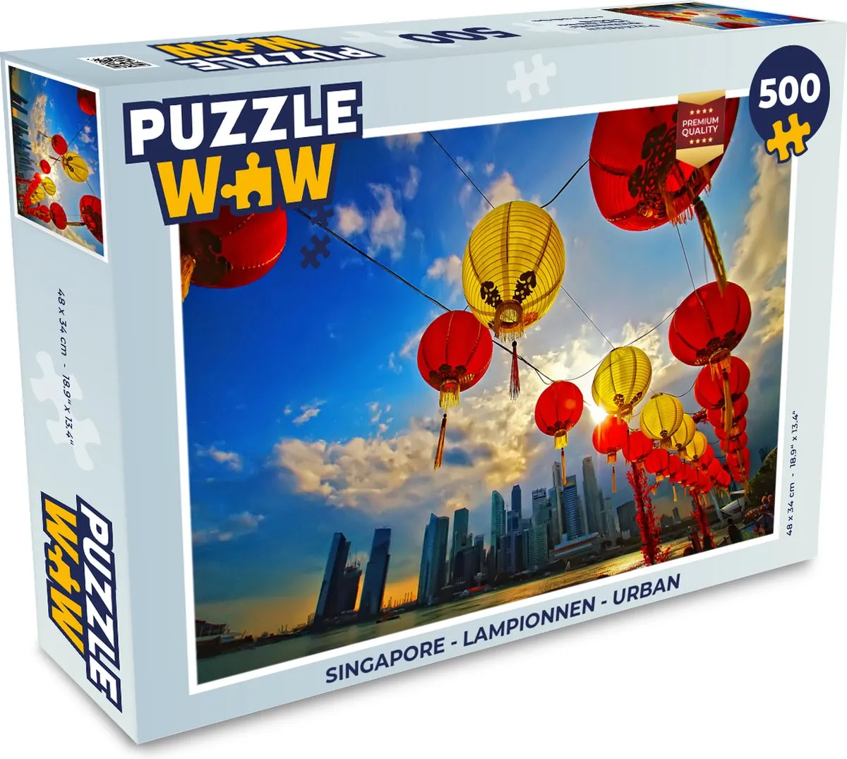 PuzzleWow Singapore Urban Legpuzzel 500 Stuks - Multicolor
