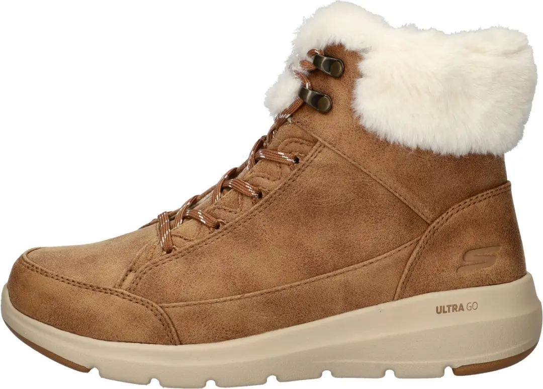 Skechers Glacial Ultra Go Dames Veterboot 174425 - Cognac