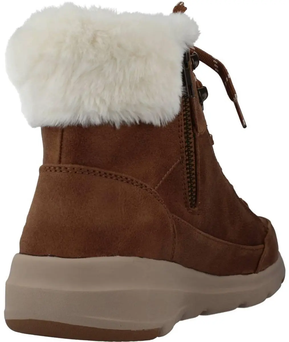 Skechers Glacial Ultra Go Dames Veterboot 174425 - Cognac
