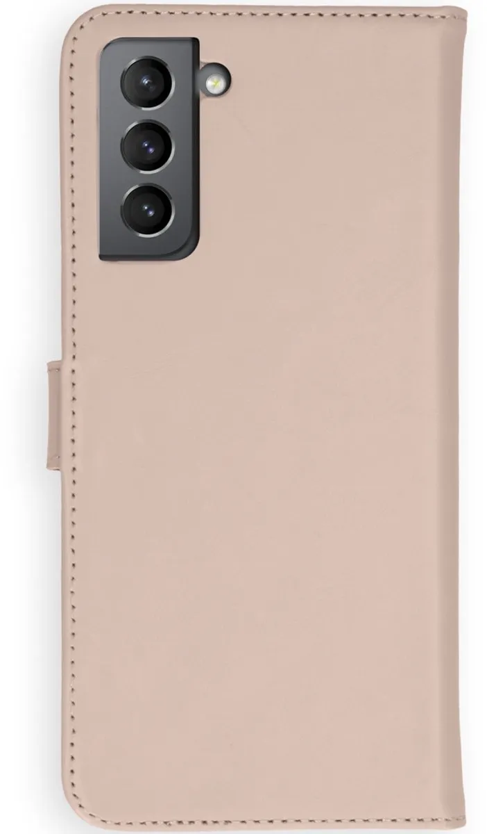 Selencia Hoesje Samsung Galaxy S21 - Lederen Bookcase Lichtroze