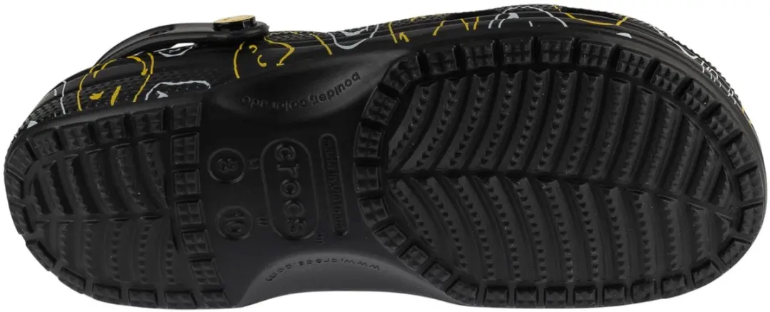 Crocs Classic Smiley Clog Slippers 211693-90H - Zwart