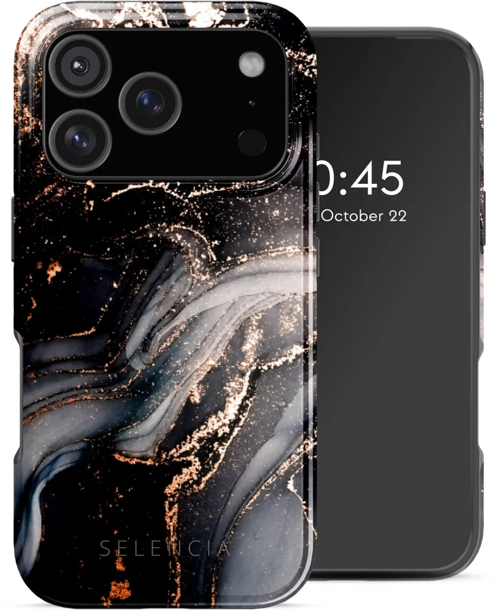 Selencia Hoesje iPhone 17 Pro MagSafe Chic Marble Black