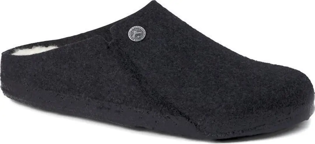 Birkenstock Zermatt Shearling Heren Sloffen - Antraciet - Maat 40
