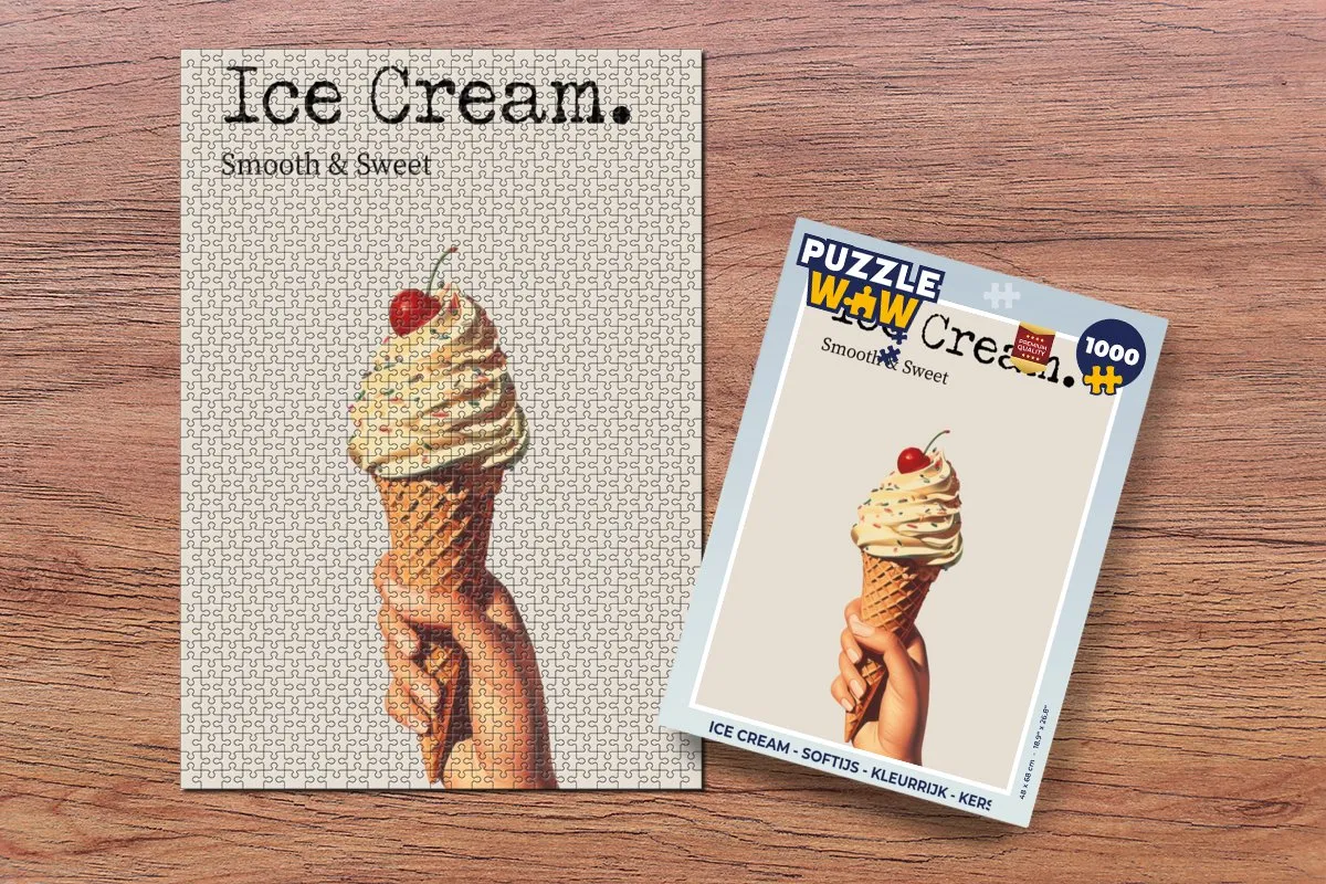 PuzzleWow Ice Cream Softijs Legpuzzel 1000 Stuks - Kleurrijk