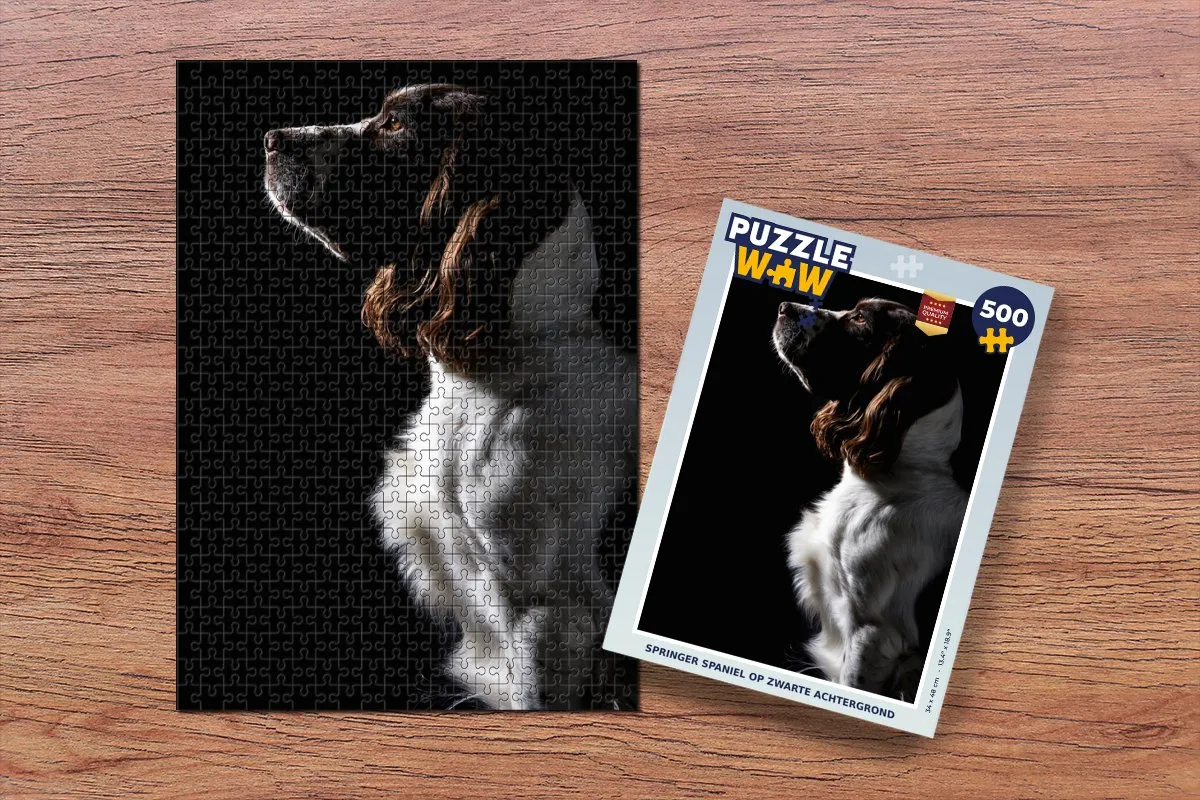 PuzzleWow Springer Spaniel Legpuzzel 500 Stuks - Multicolor