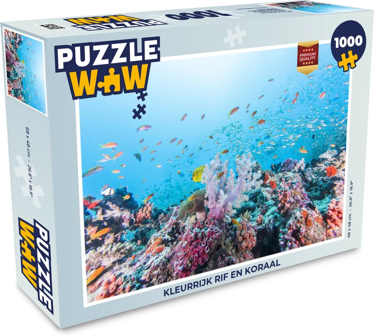 PuzzleWow Legpuzzel Kleurrijk Rif & Koraal 1000 Stuks - Multicolor