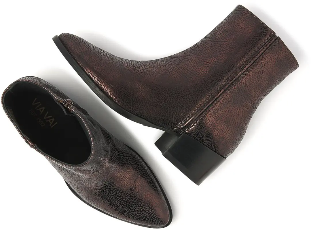 VIA VAI Rose Baker Enkellaarsjes 40 - Metallic