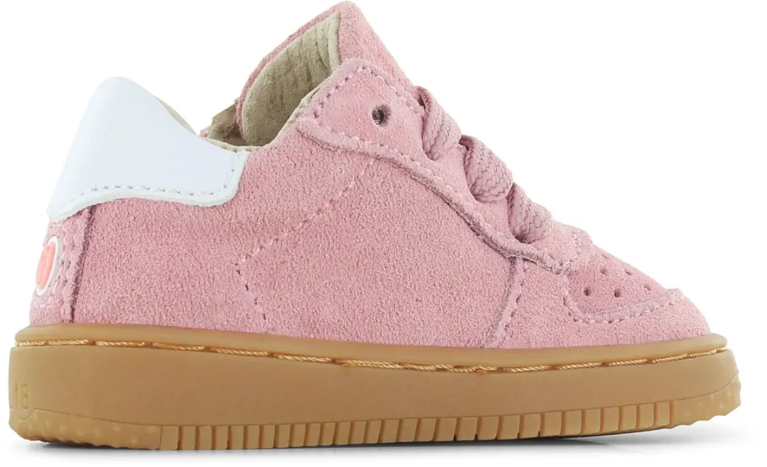 Shoesme Roze Suède Sneakertje - Meisjes - Maat 21 - afbeelding 4 van 6