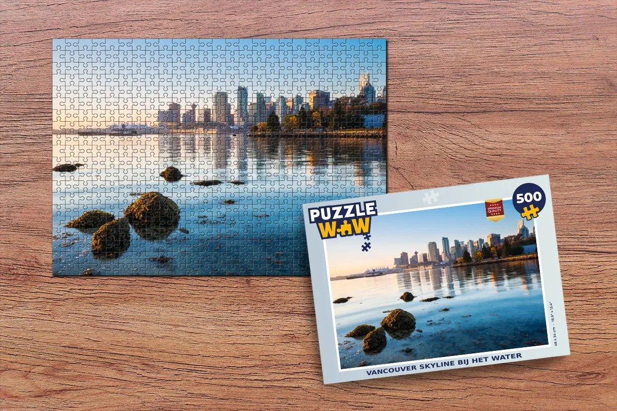 PuzzleWow Vancouver Skyline Legpuzzel 500 Stuks - Multicolor