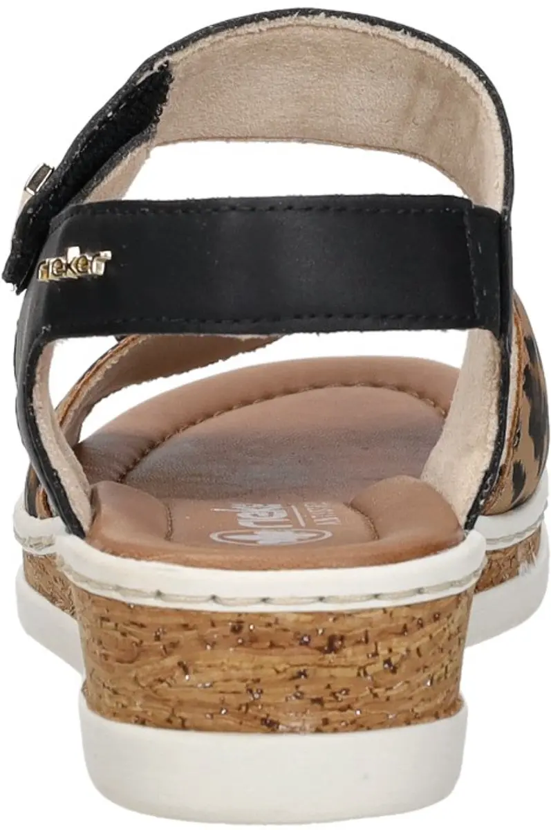 Rieker Plat Sandalen - Maat 37 - Zwart - afbeelding 5 van 6