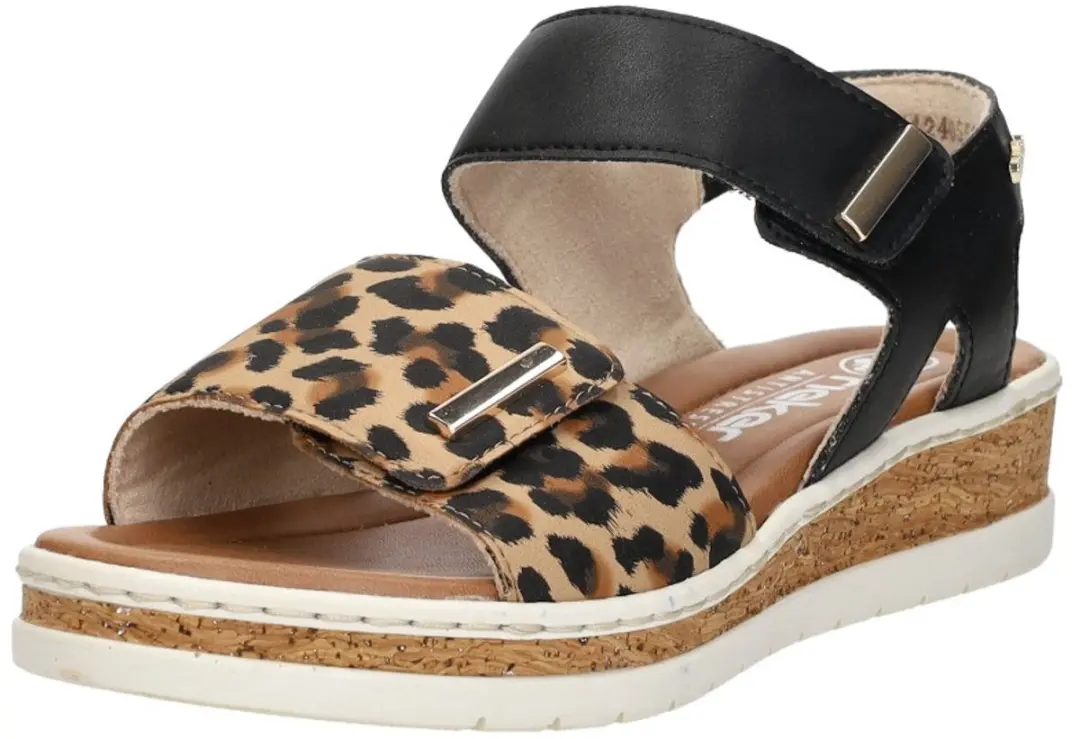 Rieker Plat Sandalen - Maat 37 - Zwart - afbeelding 3 van 6