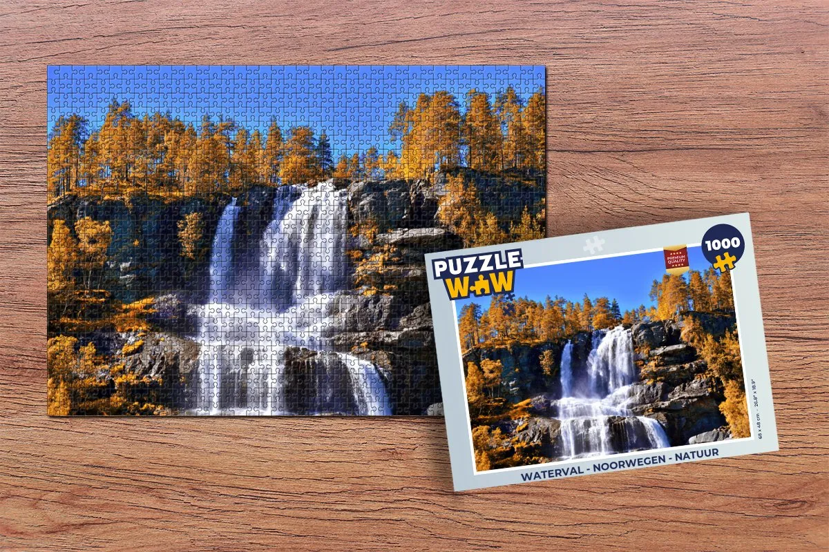 PuzzleWow Noorwegen Legpuzzel 1000 Stuks - Multicolor
