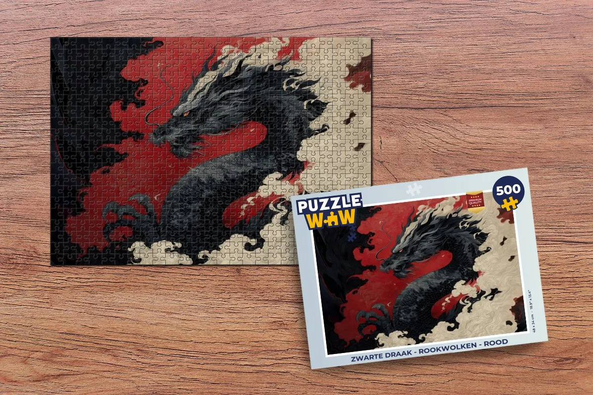 PuzzleWow Draak Rookwolken Legpuzzel 500 Stuks - 8721406855828