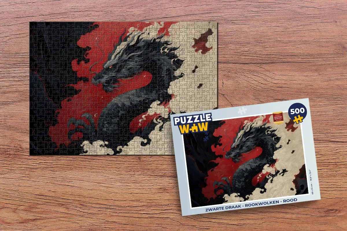PuzzleWow Draak Rookwolken Legpuzzel 500 Stuks - 8721406855828