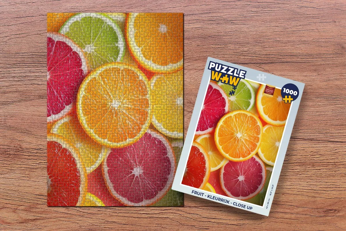 PuzzleWow Fruit Close Up Legpuzzel 1000 Stuks - Citrusvruchten