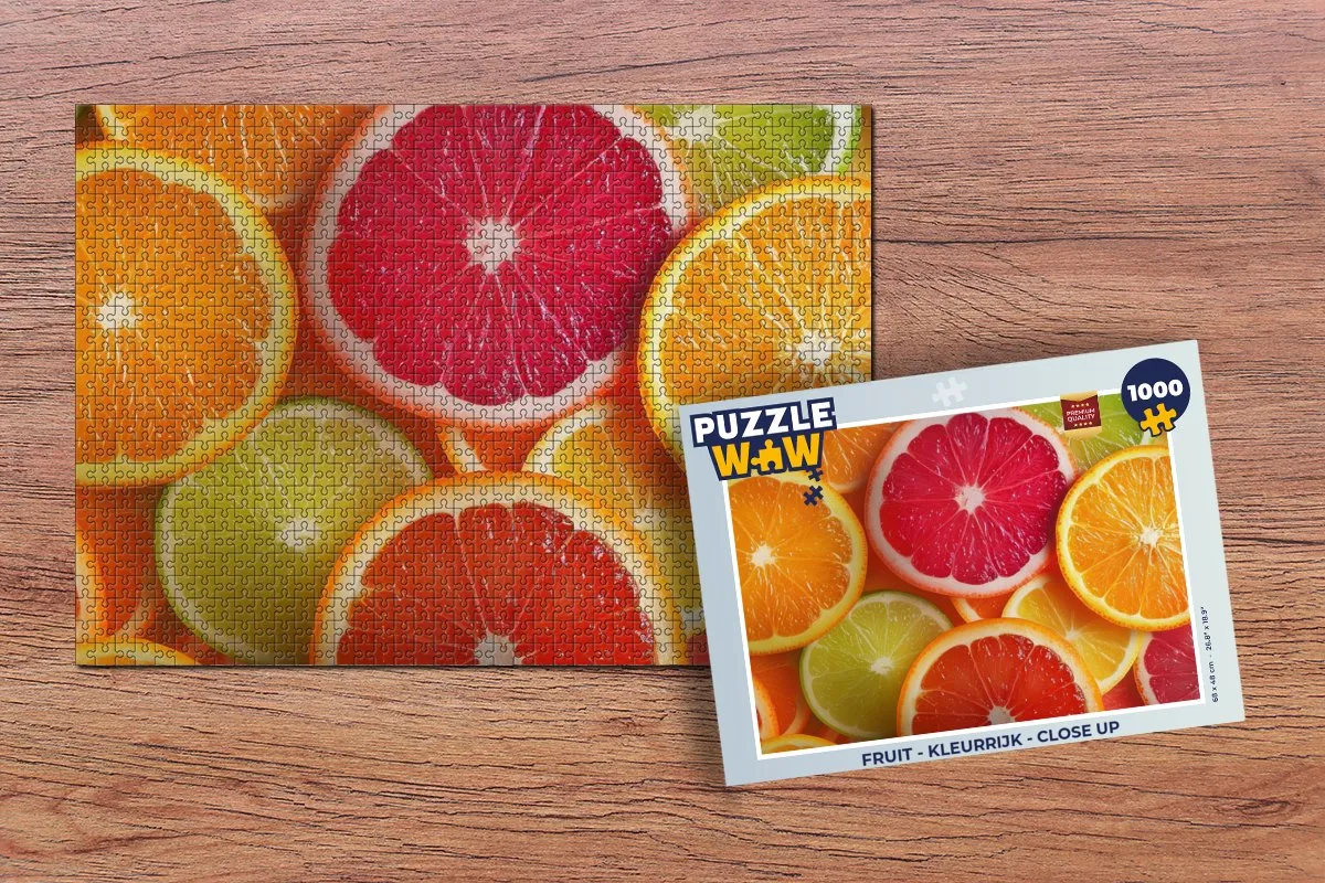 PuzzleWow Fruit Close Up Legpuzzel 1000 Stuks - Citrusvruchten