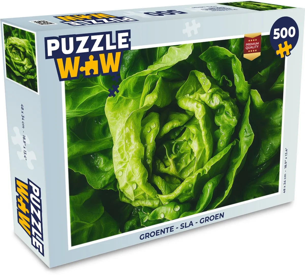 PuzzleWow Groente Sla Legpuzzel 500 Stuks - Groen