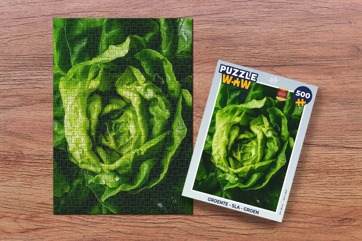 PuzzleWow Groente Sla Legpuzzel 500 Stuks - Groen