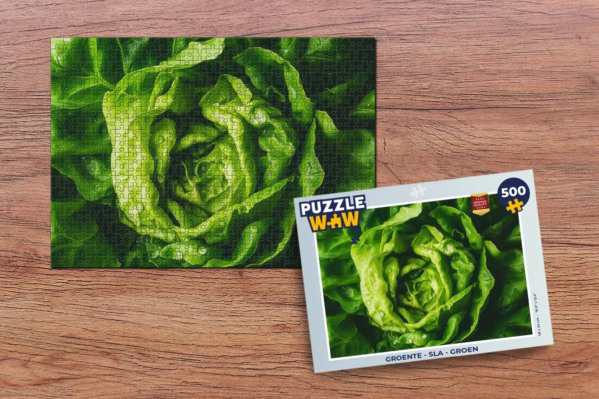 PuzzleWow Groente Sla Legpuzzel 500 Stuks - Groen