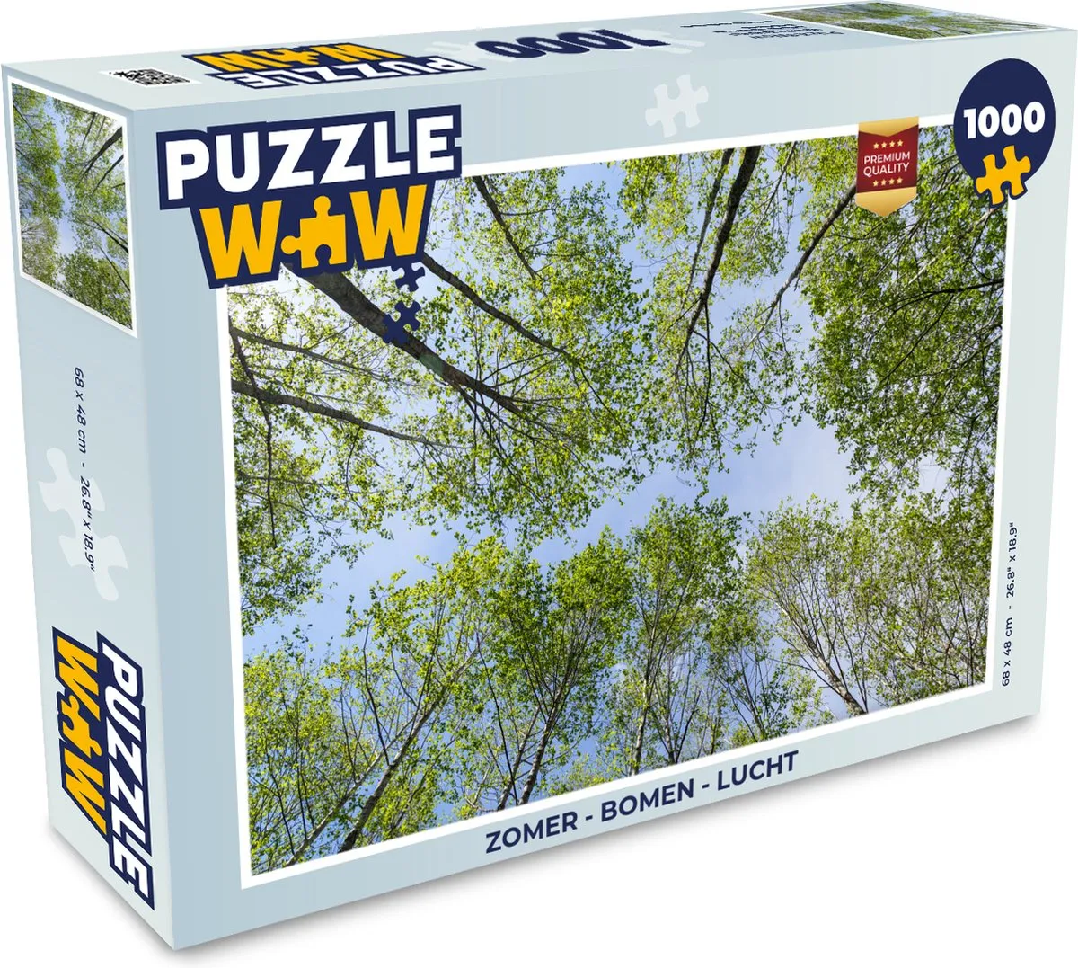 PuzzleWow Zomer Bomen Lucht Legpuzzel 1000 Stuks - Multicolor