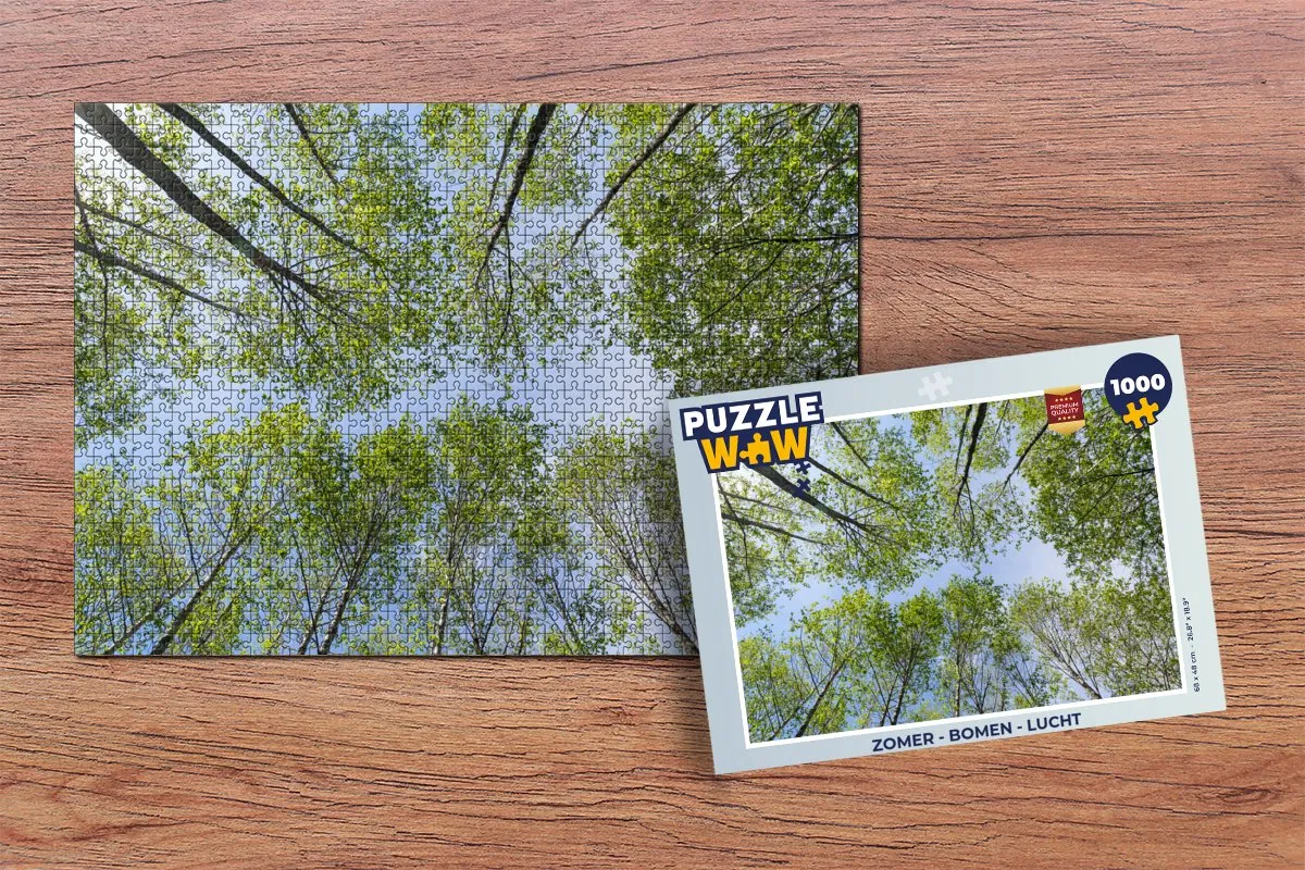 PuzzleWow Zomer Bomen Lucht Legpuzzel 1000 Stuks - Multicolor