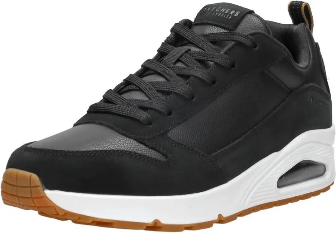 Skechers Uno Stacre Heren Sneakers - 41 - Zwart/Wit - afbeelding 4 van 6