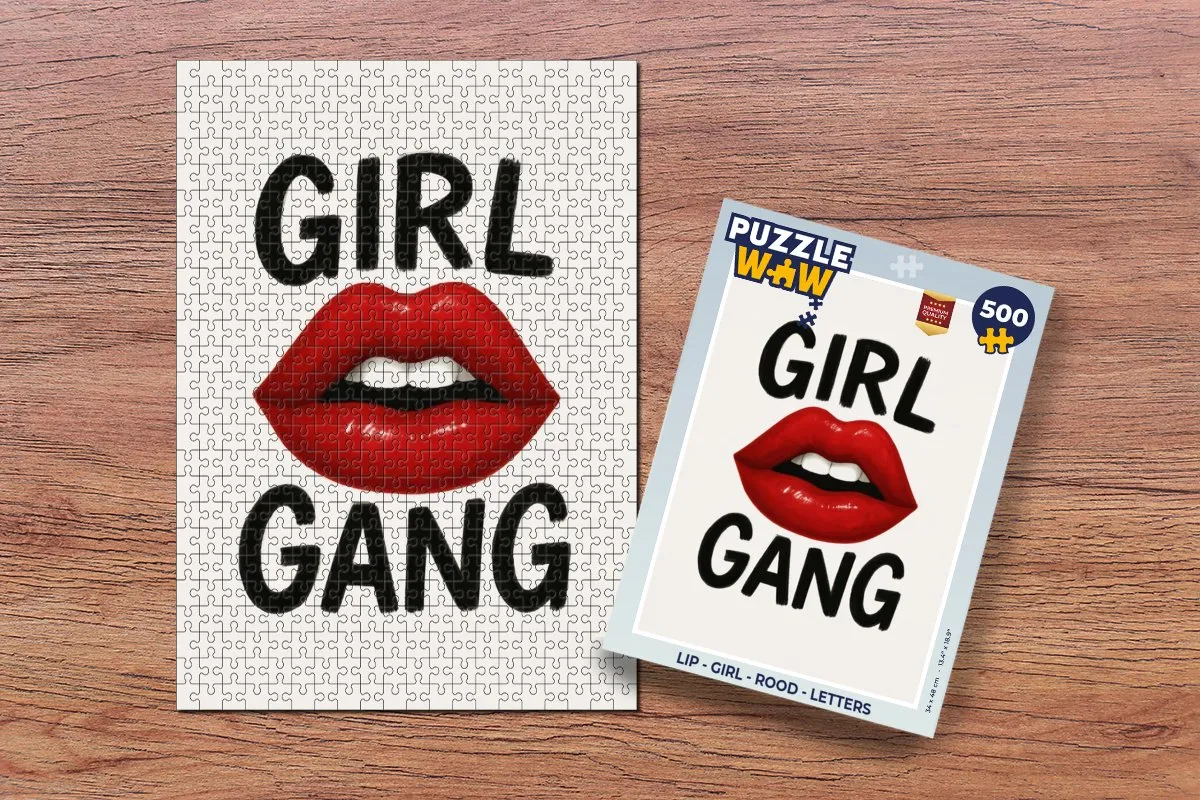 PuzzleWow Lip Girl Legpuzzel 500 Stuks - Rood