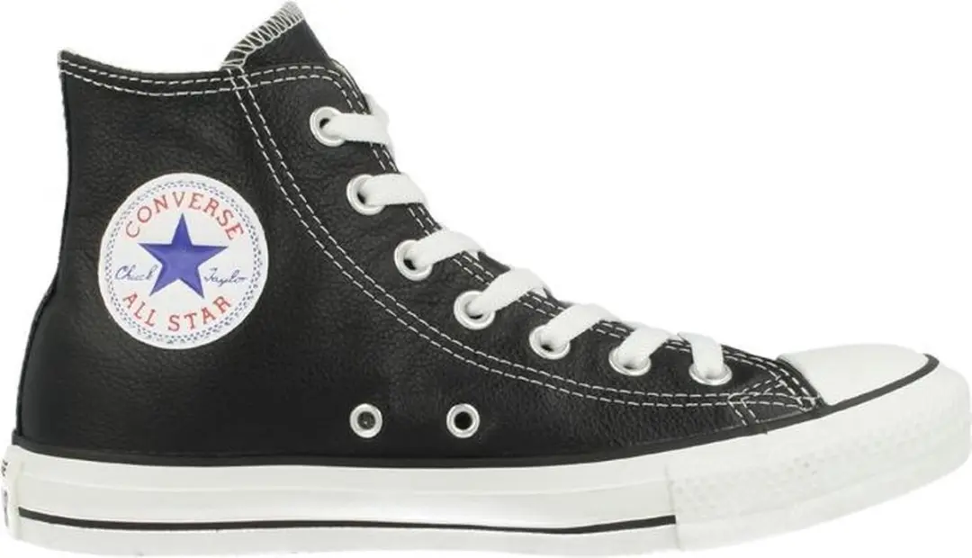 Converse All Star Hi Leather 132170C Zwart maat 43