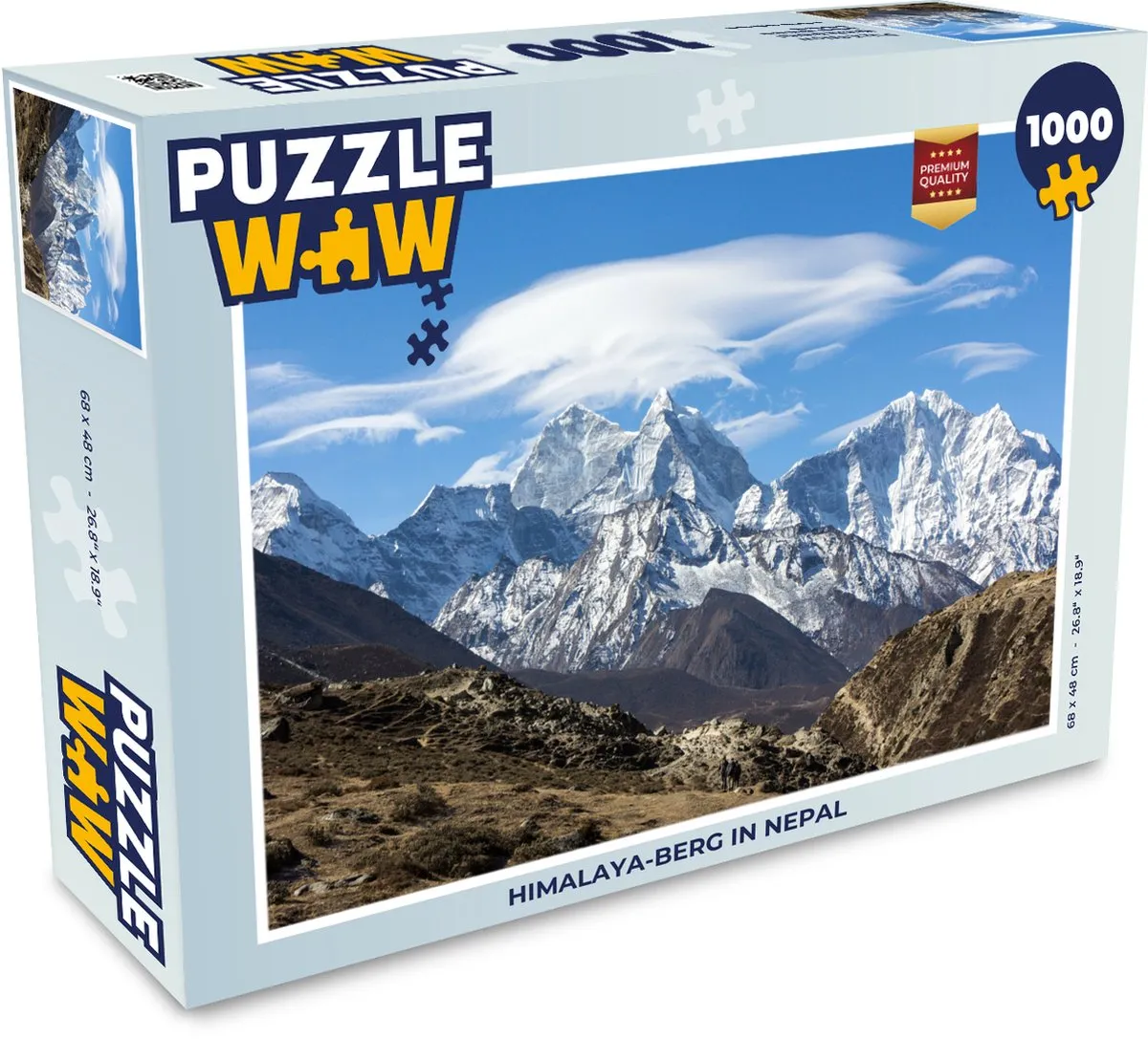 PuzzleWow Himalaya-berg Nepal Legpuzzel 1000 Stuks - Multicolor