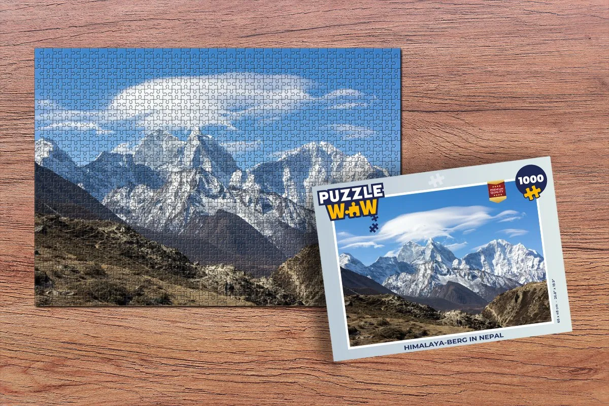 PuzzleWow Himalaya-berg Nepal Legpuzzel 1000 Stuks - Multicolor