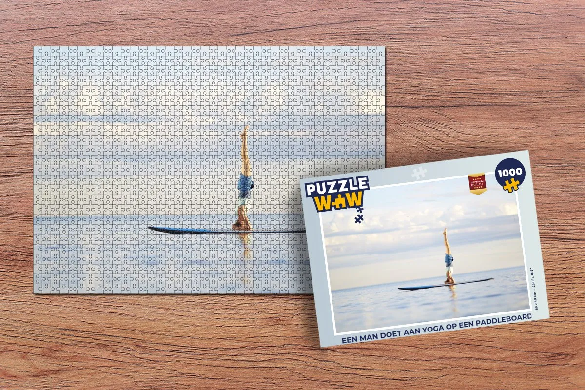 PuzzleWow Yoga op Paddleboard Legpuzzel 1000 Stuks - Multicolor