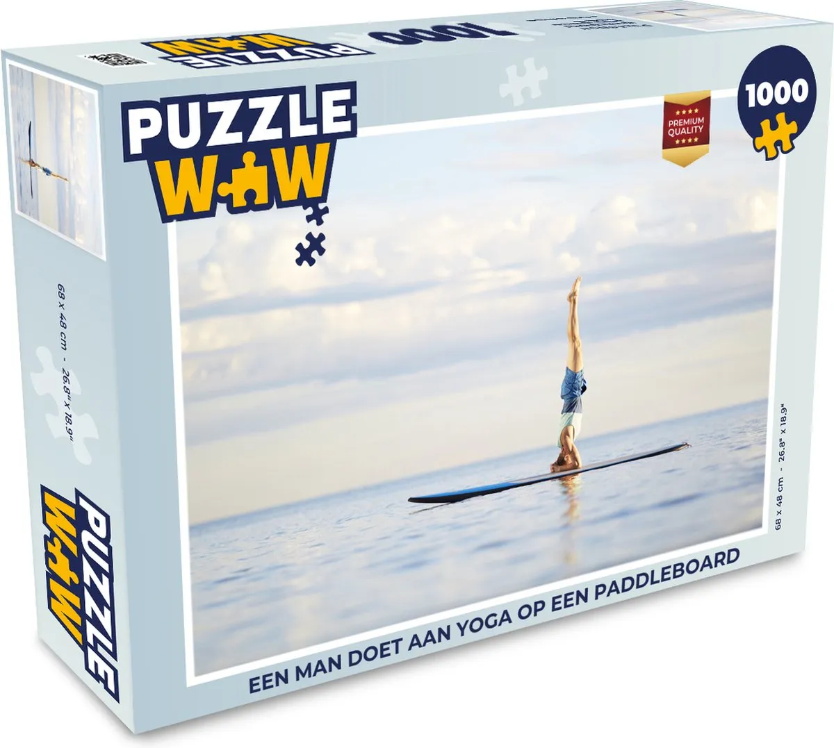 PuzzleWow Yoga op Paddleboard Legpuzzel 1000 Stuks - Multicolor