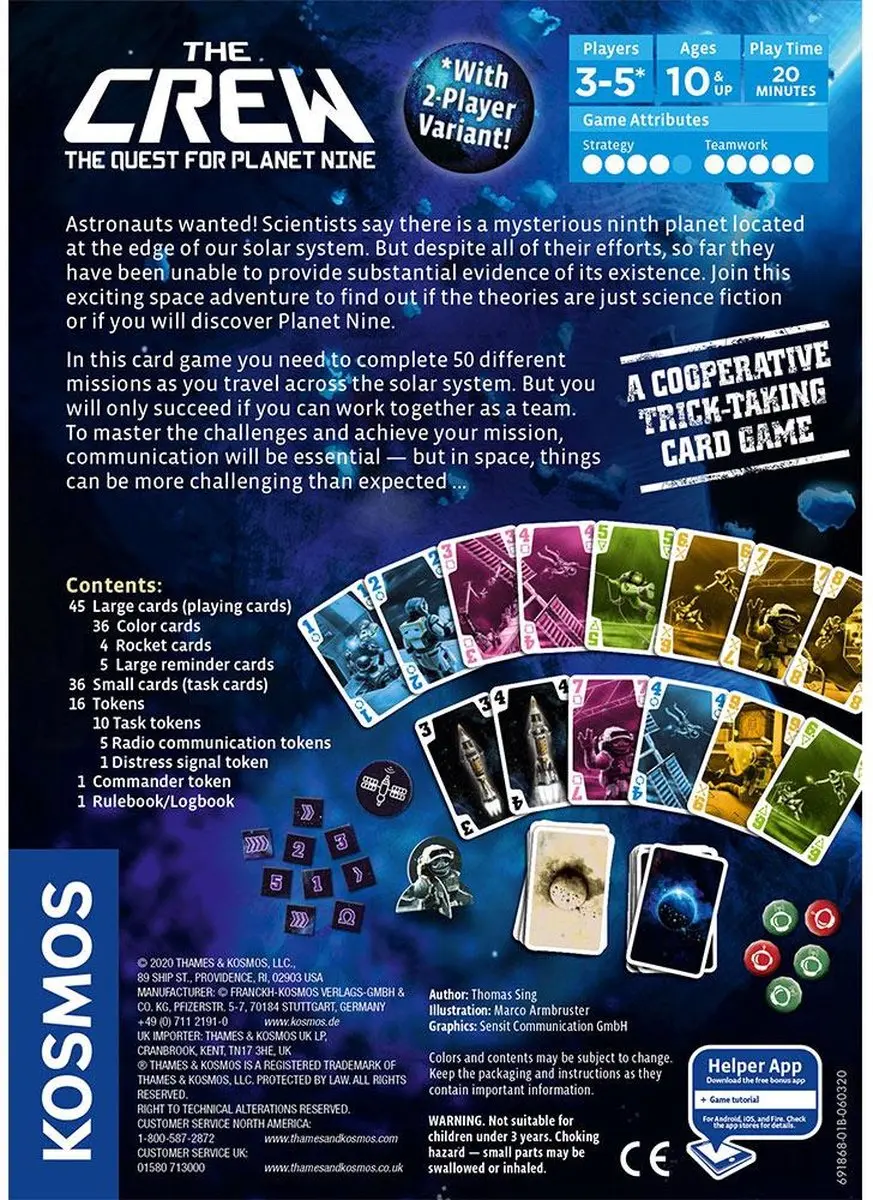 Kosmos The Crew Kaartspel - 2-5 Spelers - DIS-THECREW1