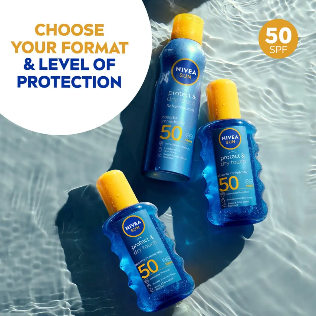 NIVEA SUN Protect & Dry Touch Transparante Zonnebrand Spray SPF 50 - 200ml - afbeelding 2 van 6