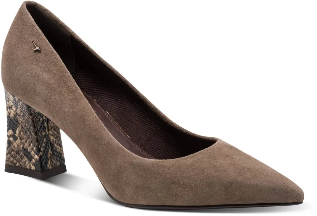 Tamaris Pumps Taupe Suède - Maat 38 - afbeelding 2 van 6