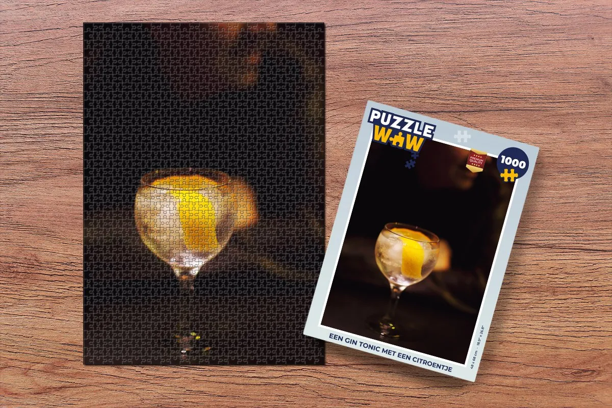 PuzzleWow Gin Tonic Legpuzzel 1000 Stuks - Multicolor