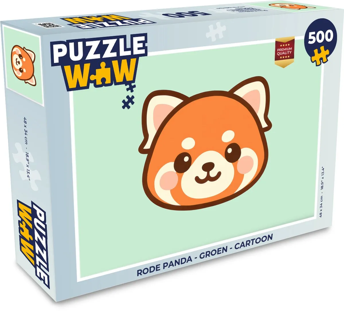 PuzzleWow Rode Panda Legpuzzel 500 Stuks - MPN 8721406859208