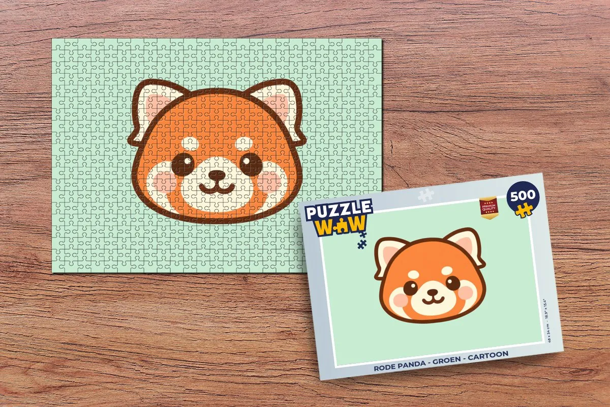 PuzzleWow Rode Panda Legpuzzel 500 Stuks - MPN 8721406859208