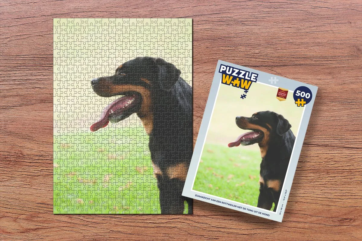 PuzzleWow Rottweiler Legpuzzel 500 Stuks - Multicolor
