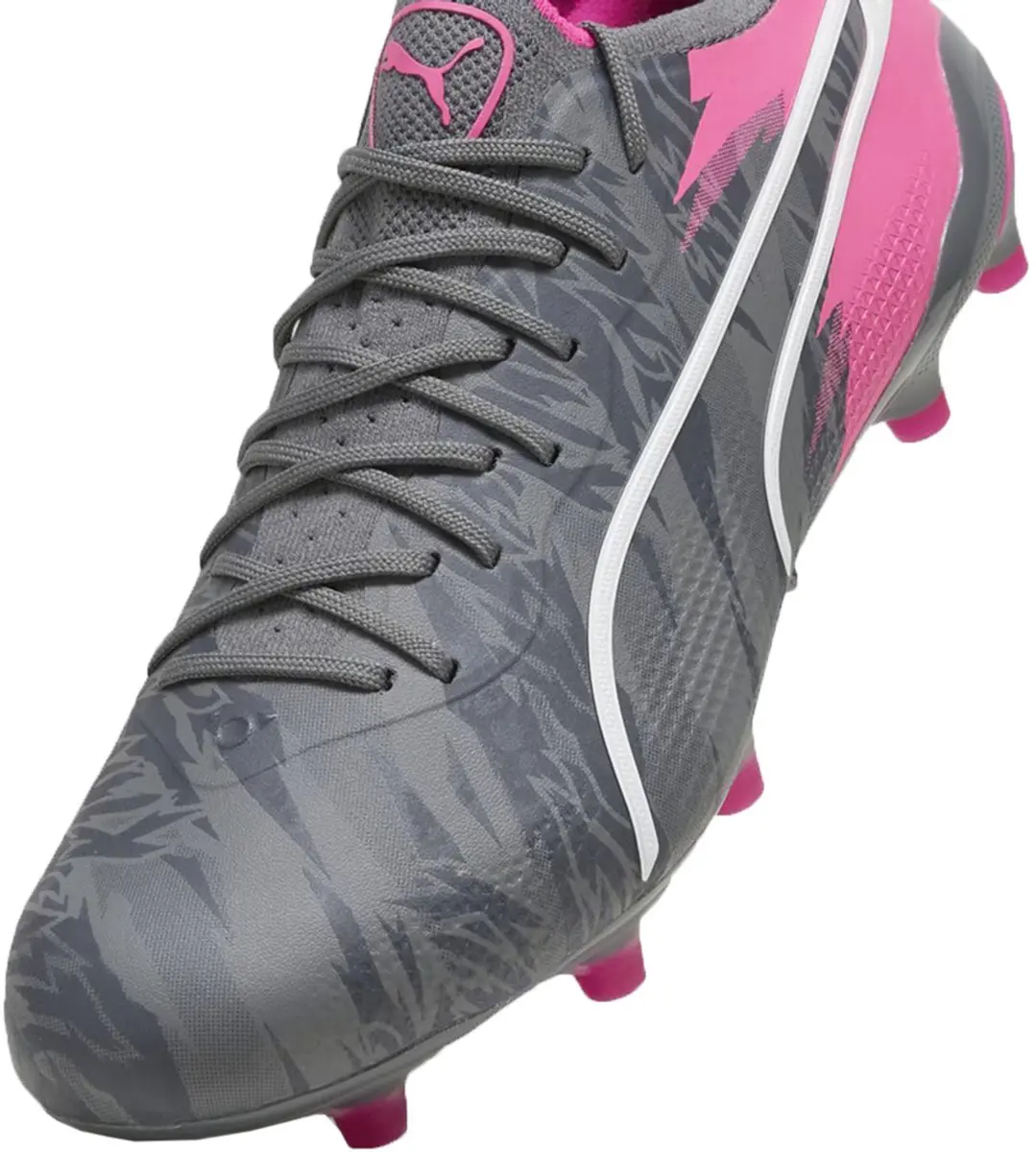 PUMA King Ultimate Rush FG/AG Voetbalschoenen - Grijs - Maat 44 - afbeelding 5 van 5
