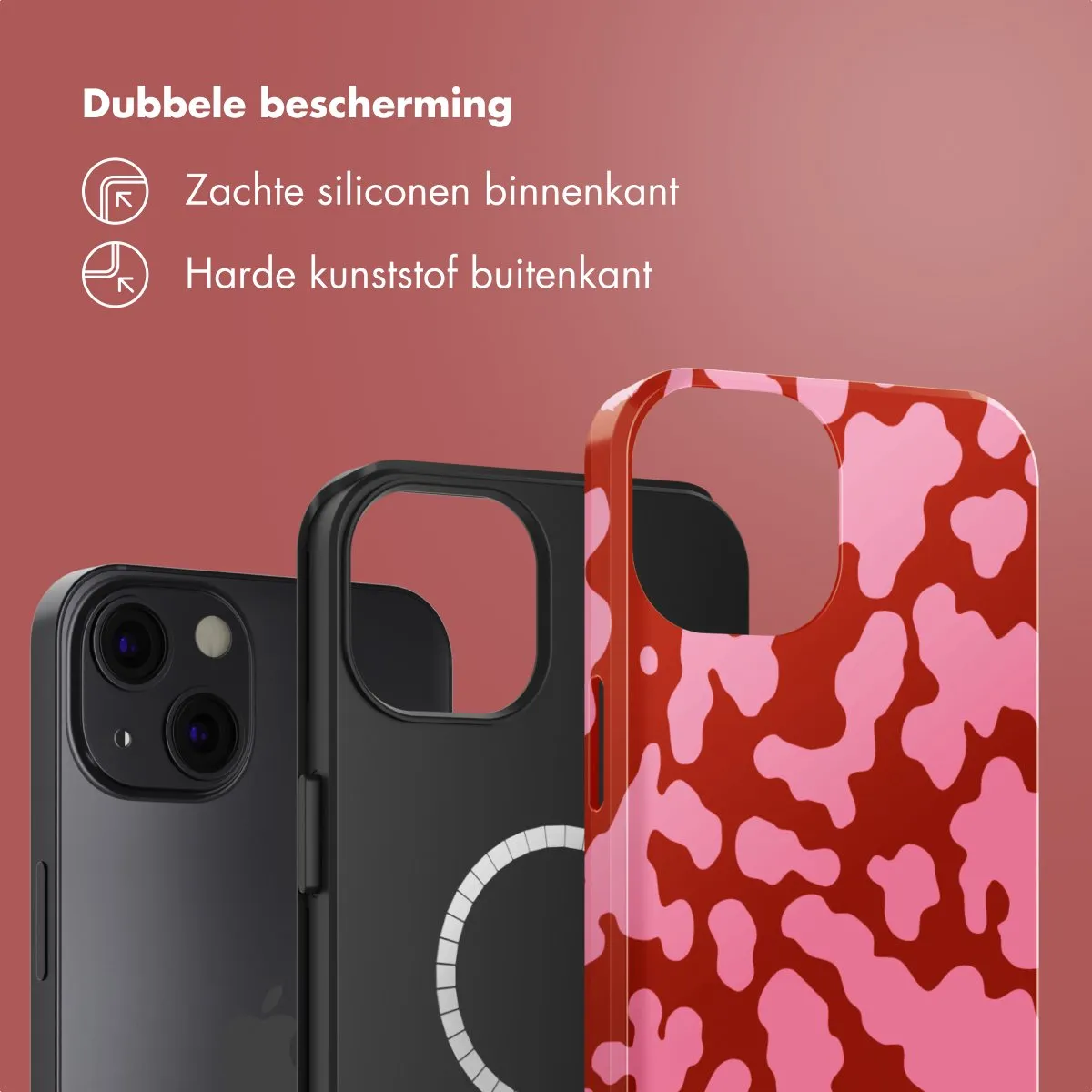 Selencia Hoesje iPhone 13 MagSafe - Moo’d Blush Pink