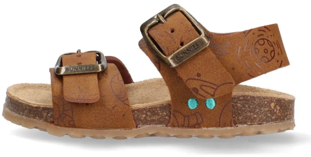 BunniesJR Bonny Beach Platte Sandalen 22 - Cognac - afbeelding 4 van 6