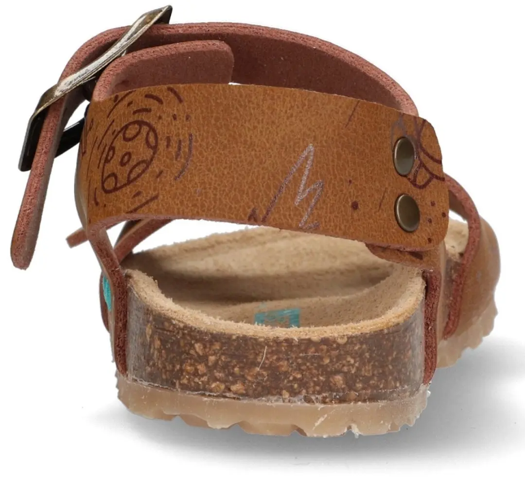 BunniesJR Bonny Beach Platte Sandalen 22 - Cognac - afbeelding 3 van 6