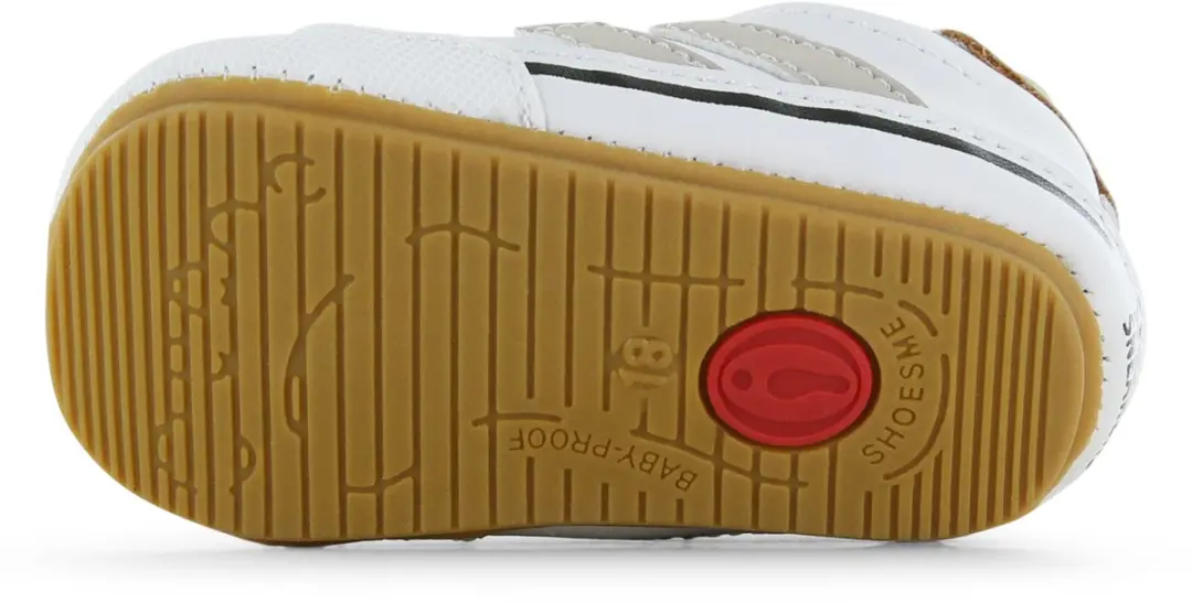 Shoesme BABY-PROOF Veterschoenen White Taupe - Leer - Maat 21 - afbeelding 5 van 6